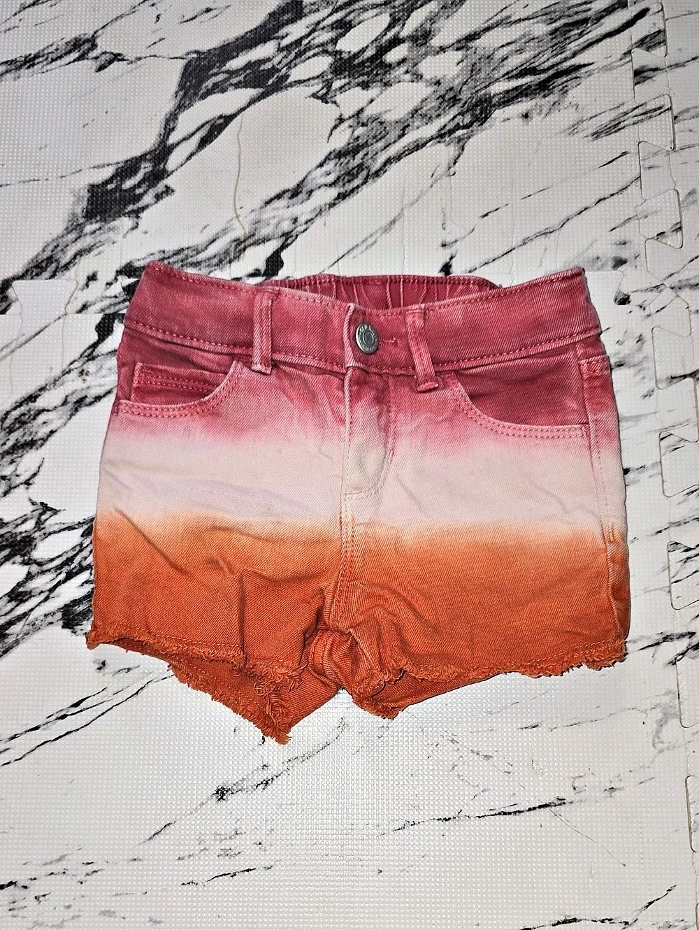 Old Navy Pink Ombre Denim Shorts Fit 6.